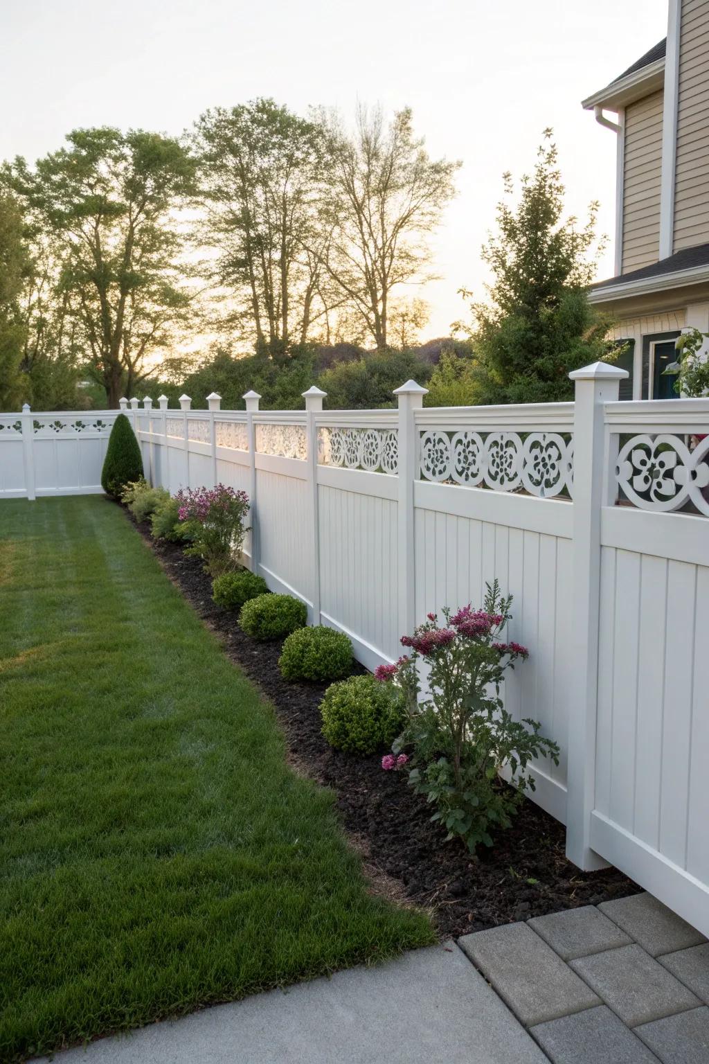 Vinyl fencing combines durability and style.