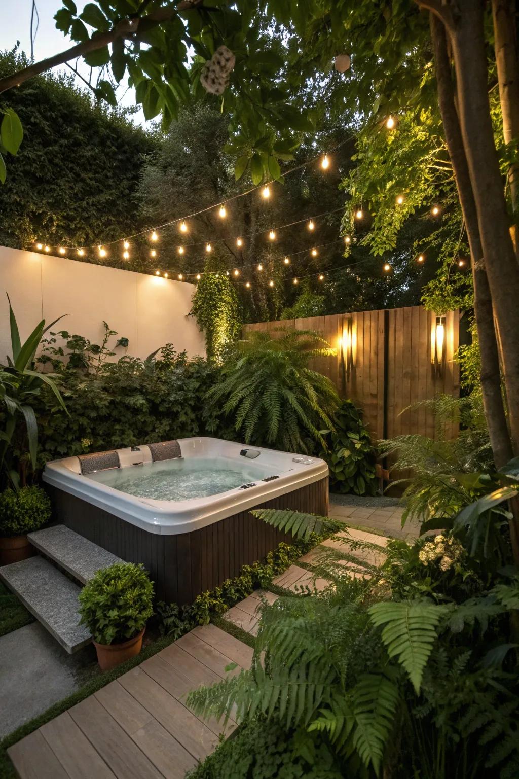 Indulge in luxury with a spa that transforms your backyard into a personal retreat.