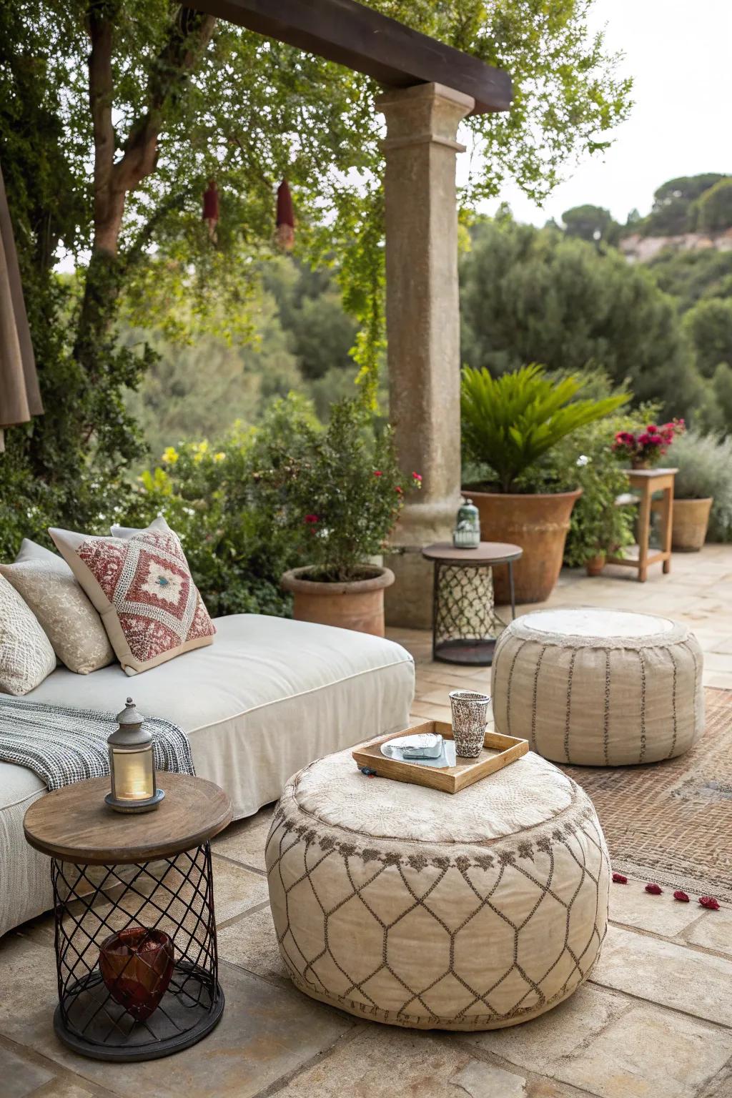 Add flexibility with versatile ottomans