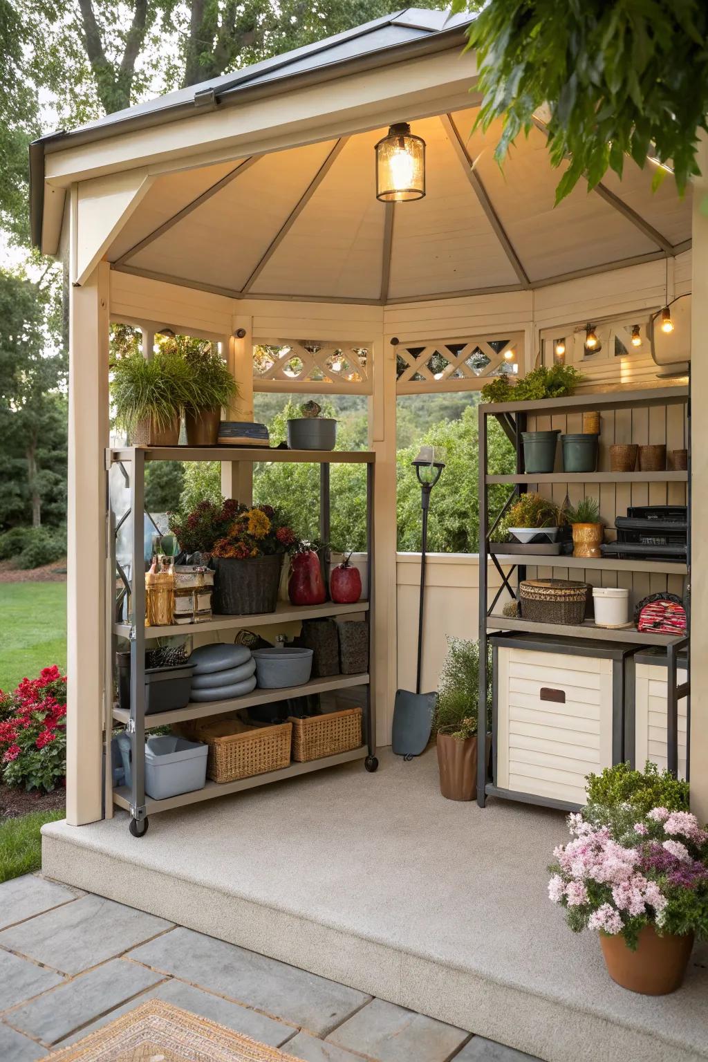 Functional accessories enhance your gazebo's usability.