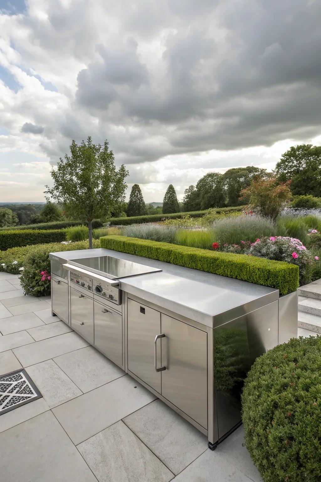 Stainless steel: sleek and modern for the contemporary cook.