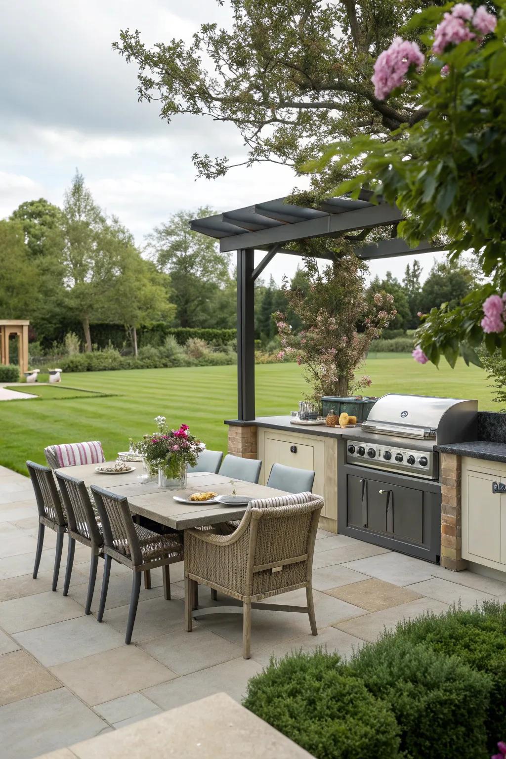 Enjoy casual dining with breakfast bar-style worktops.