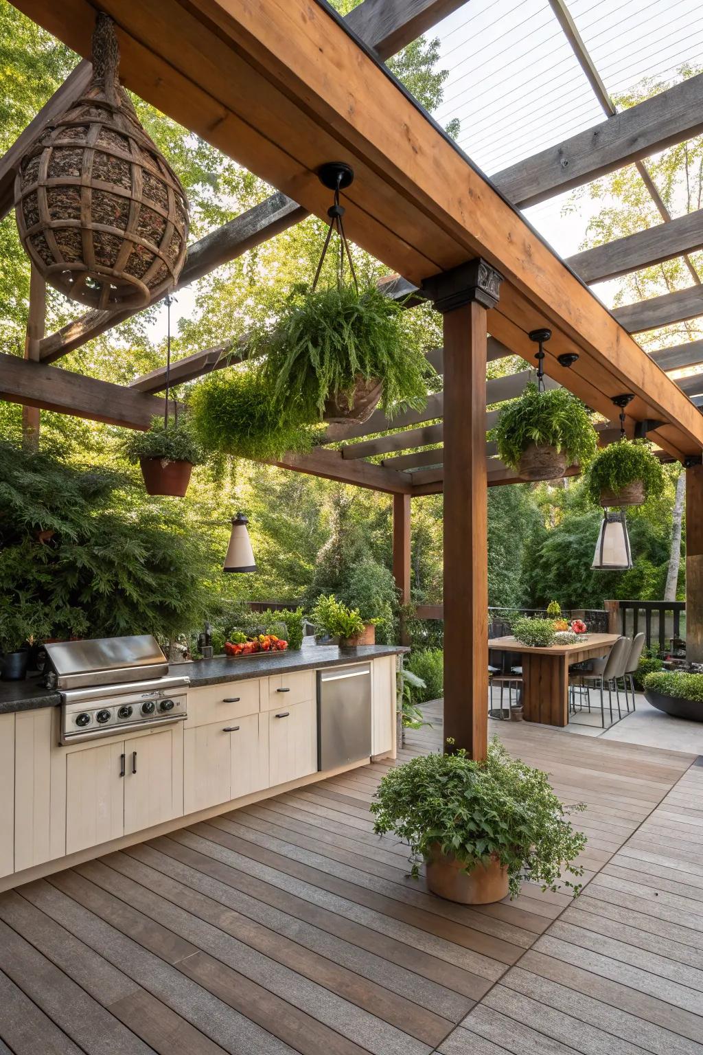 Make your pavilion stand out with creative ceiling details.