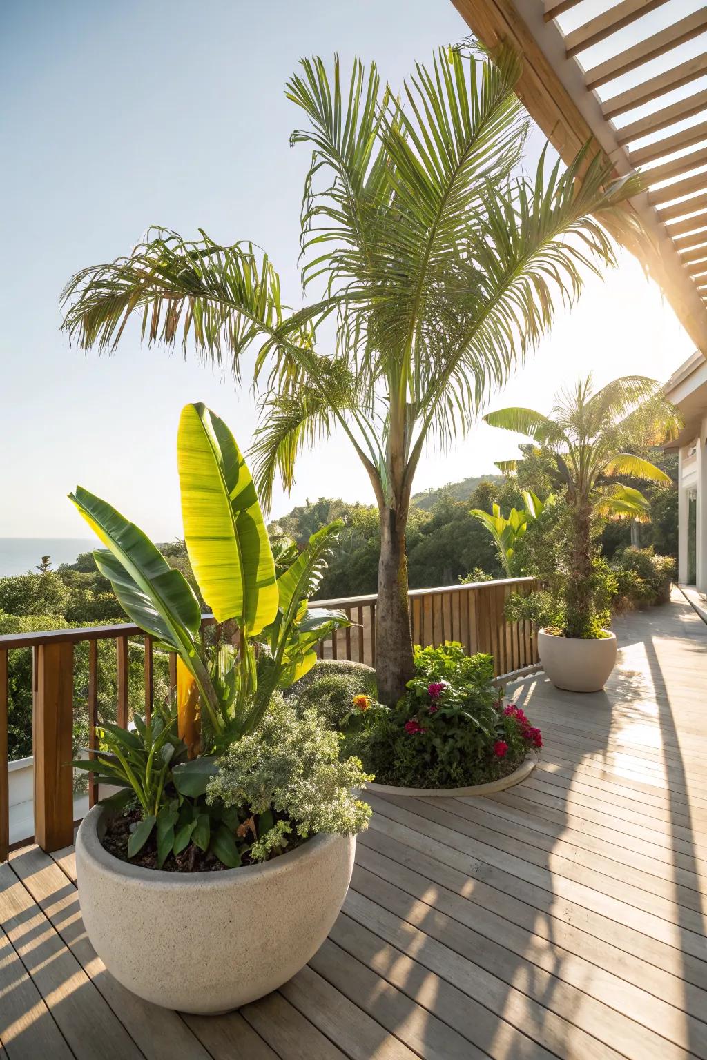 Bring the tropics to your backyard with lush foliage.