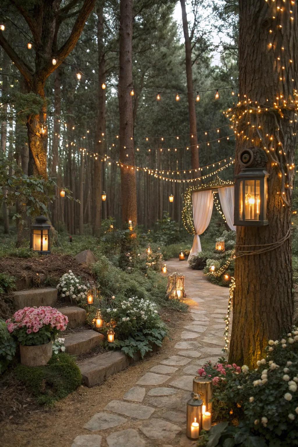 Woodland wonderland offers a magical escape with its enchanting ambiance.