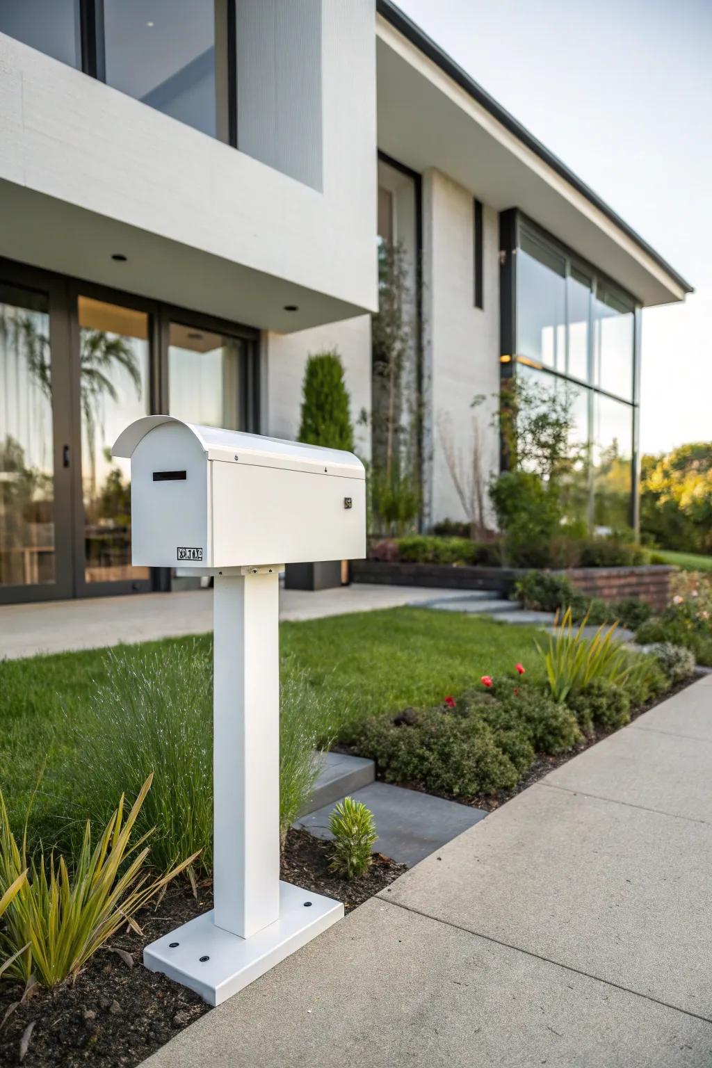 A sleek mailbox that embraces minimalism.