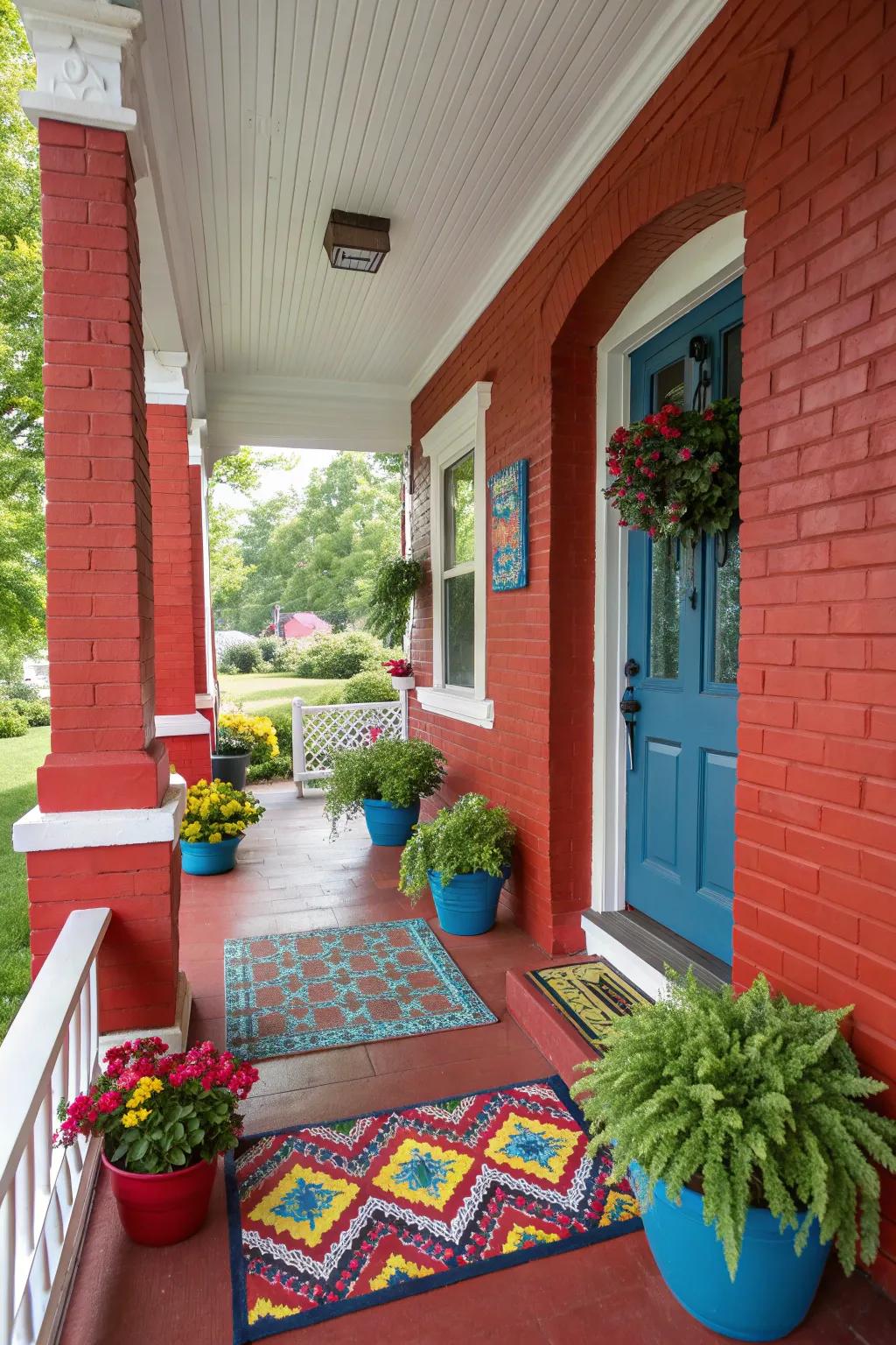 Make a bold statement with brick red.