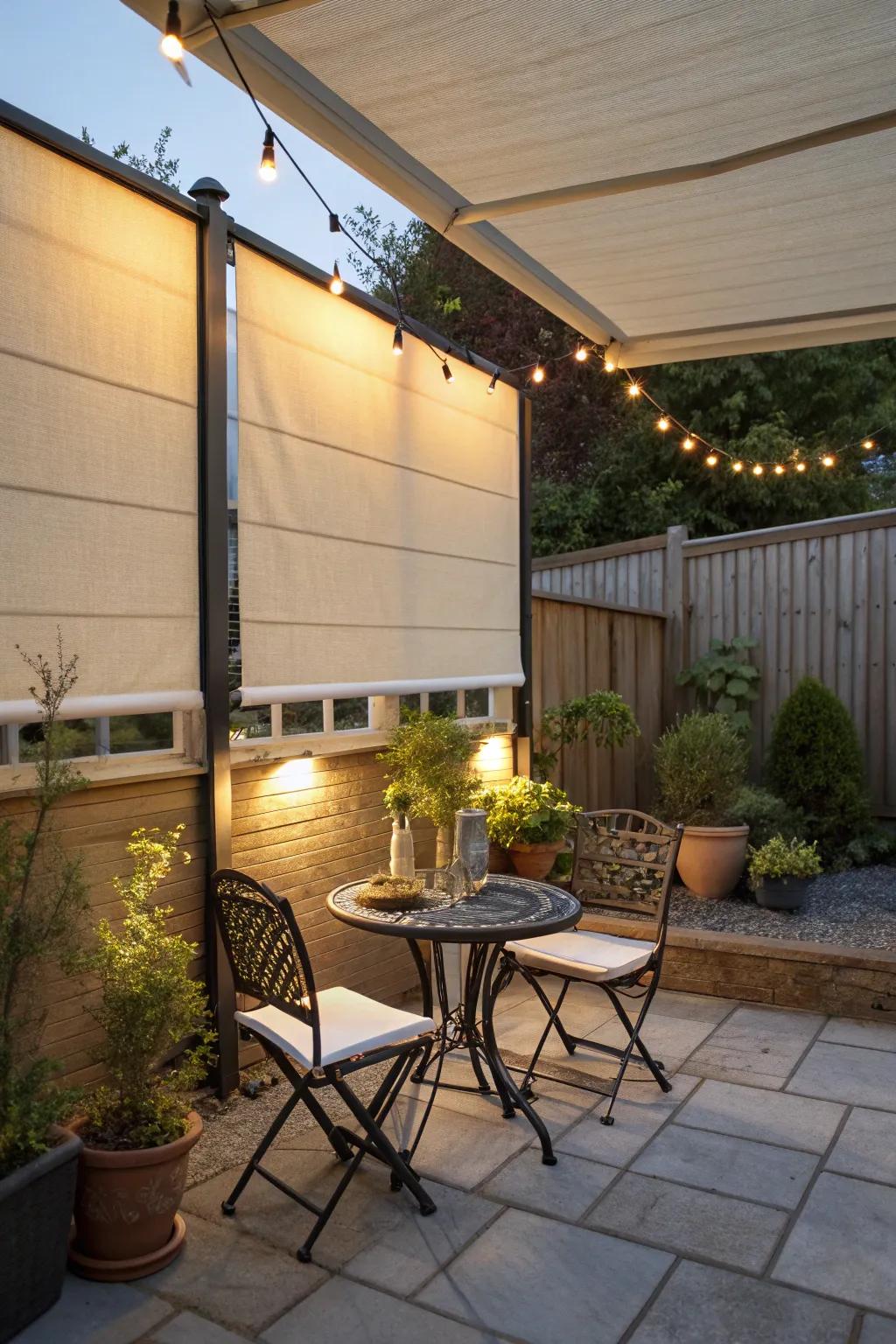 Café-style blinds add charm to your morning routine.