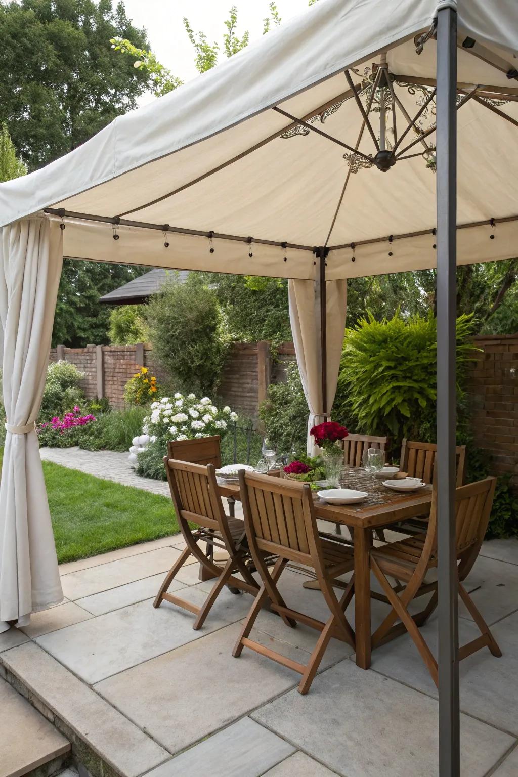 Pop-up canopies offer instant and flexible shade solutions.