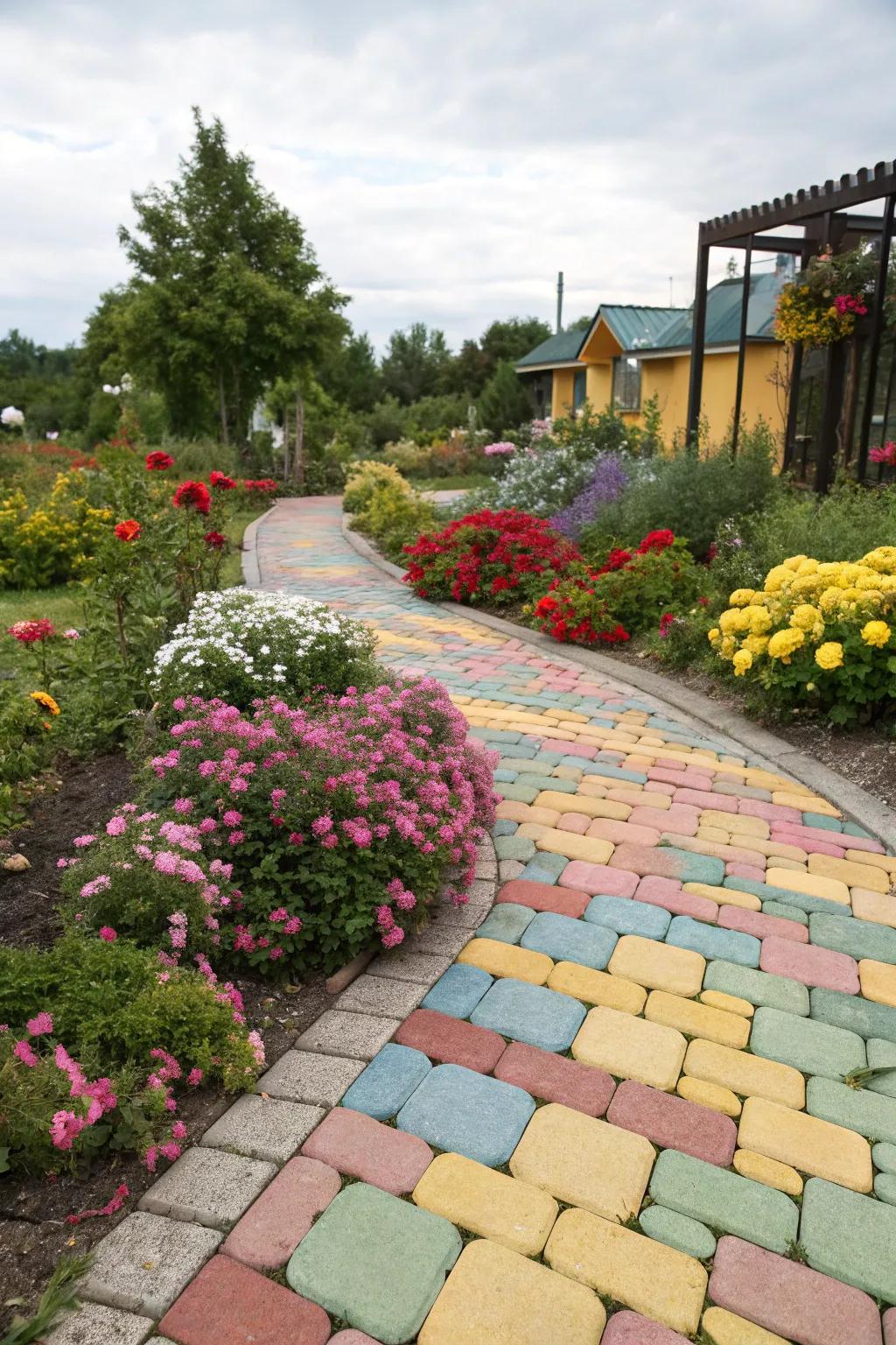 Brighten your space with vibrant paving stones.