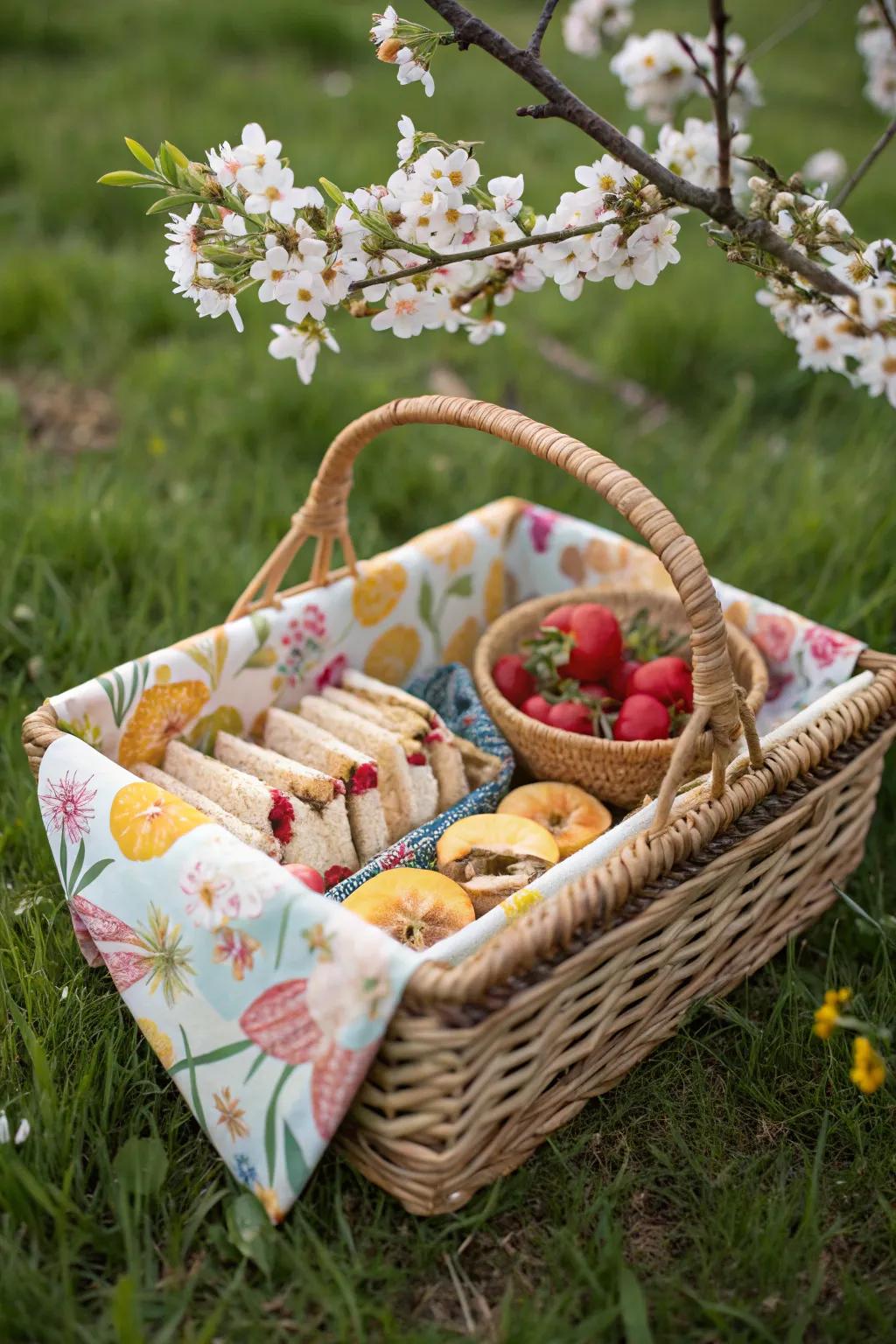 An artisan basket ready to delight with homemade treats.