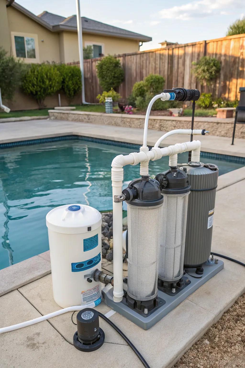 Recycling pool water sustainably.