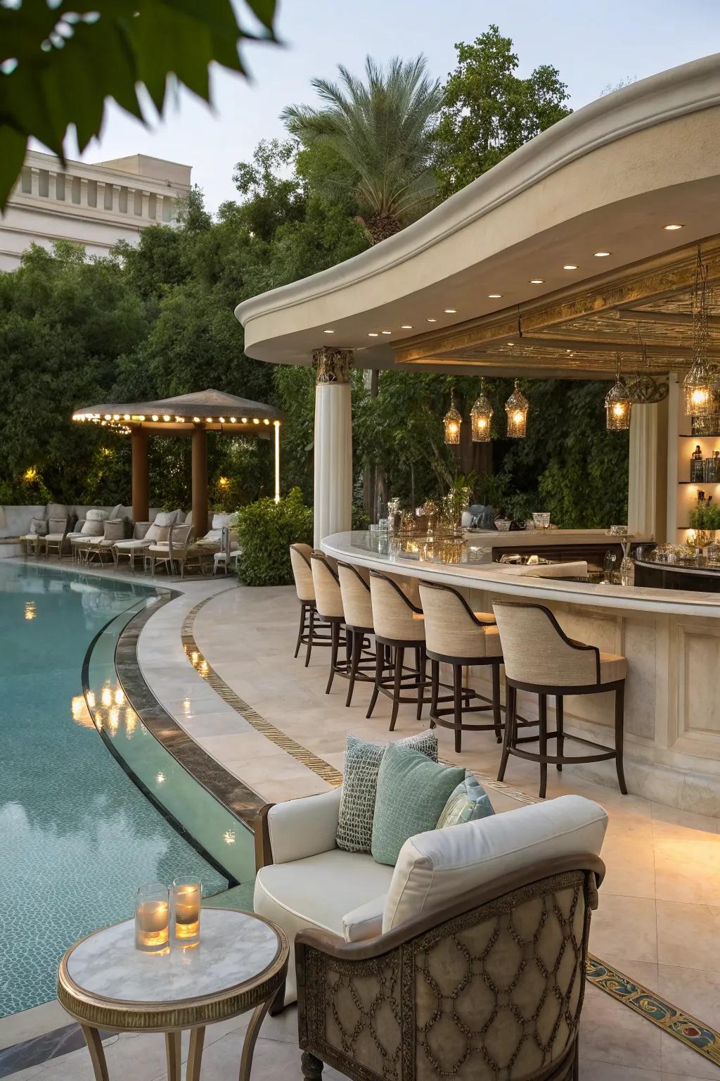 A luxurious resort-style bar for ultimate relaxation.