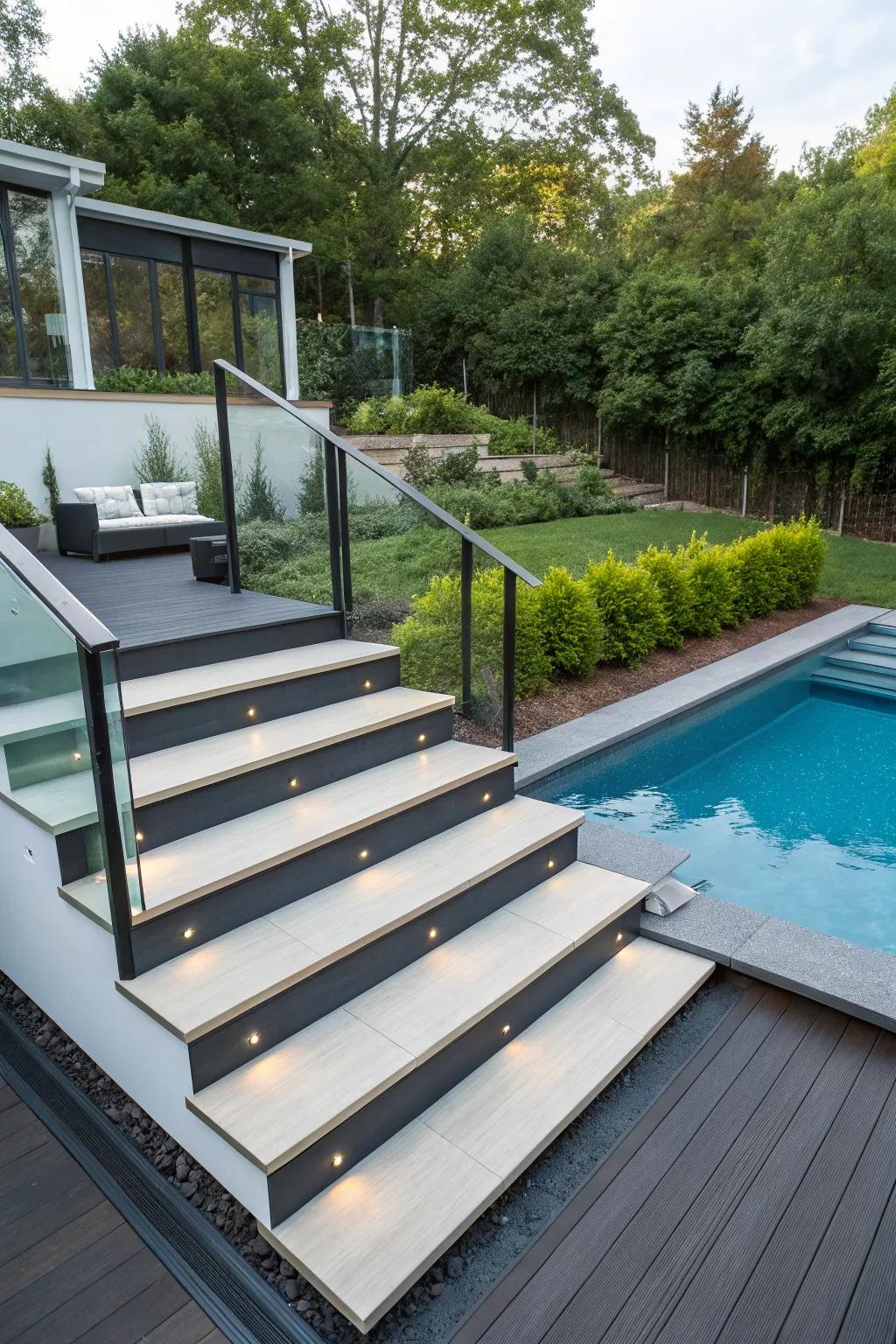 Contrasting colors provide both style and function.