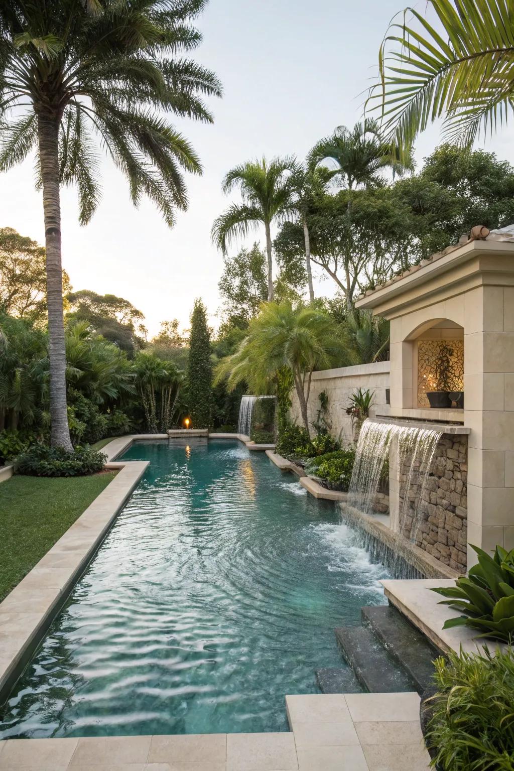 Enhance tranquility with a soothing water feature.