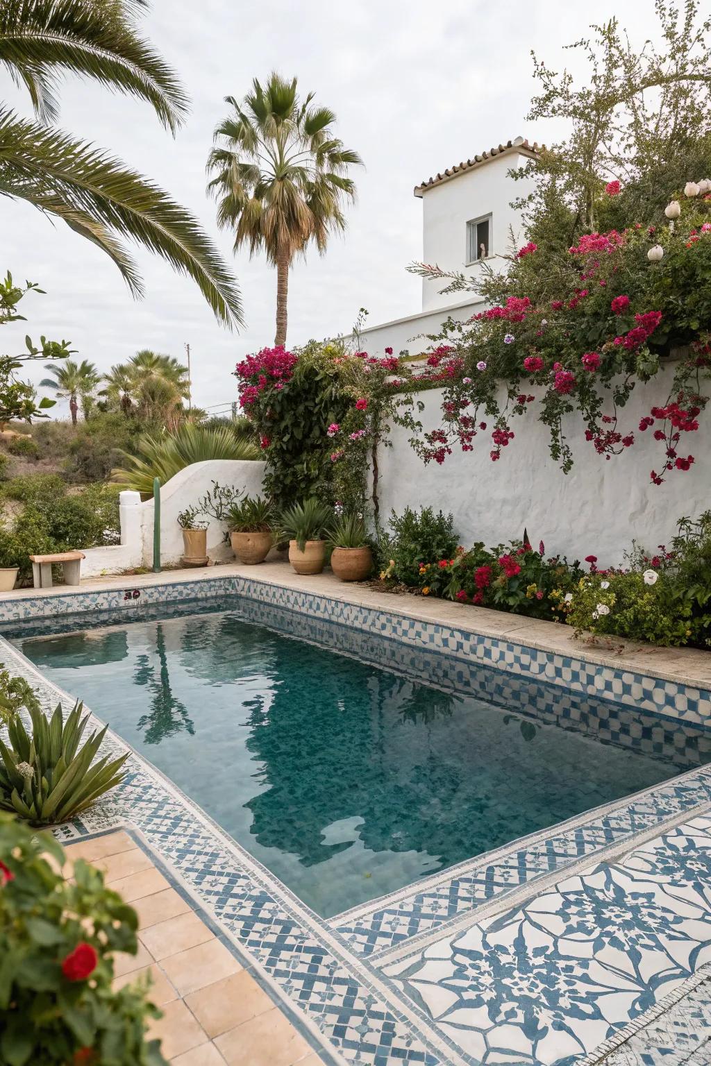 Vintage tiles provide timeless elegance.