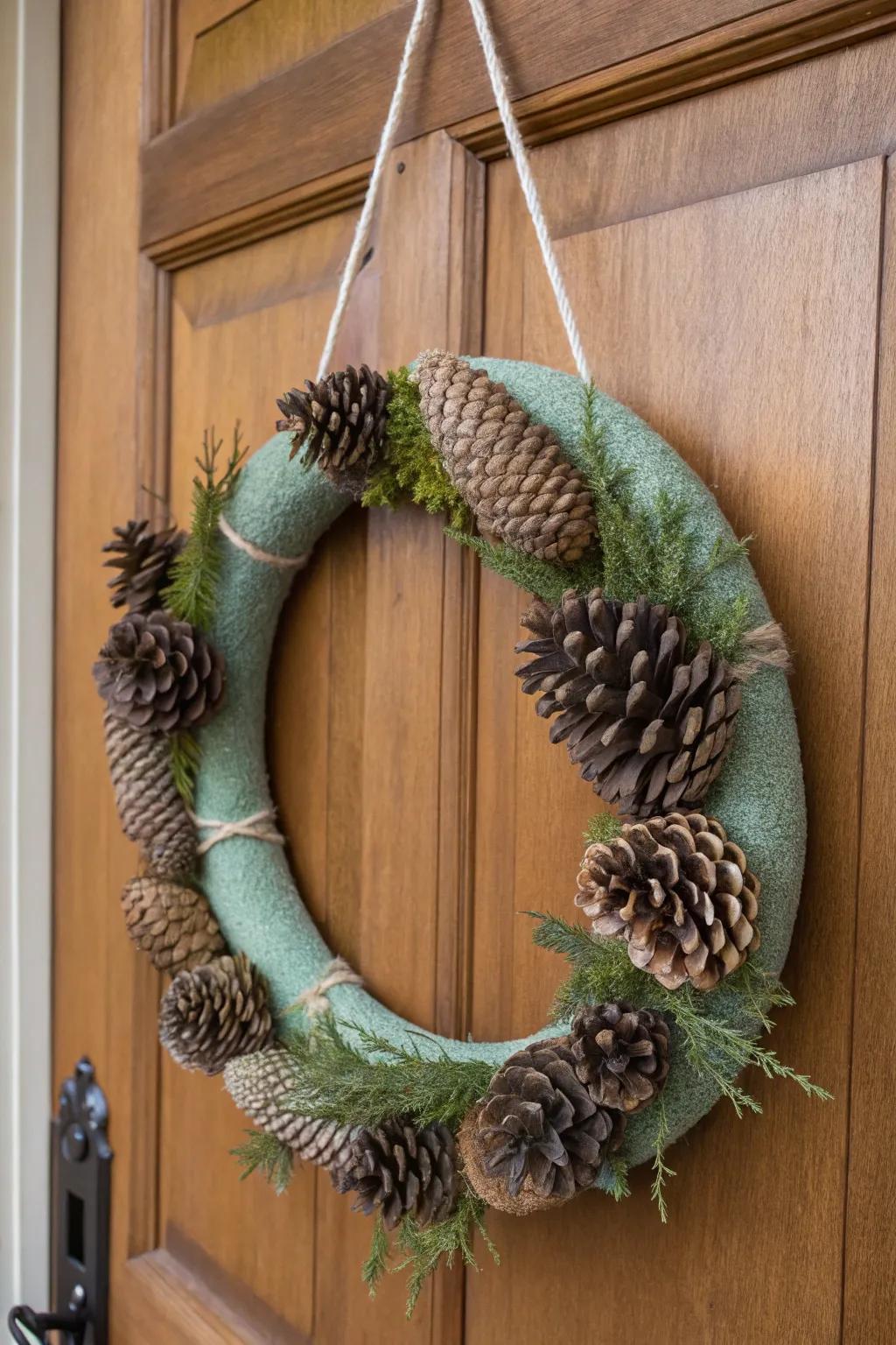 A nature-inspired wreath that brings the outdoors in.