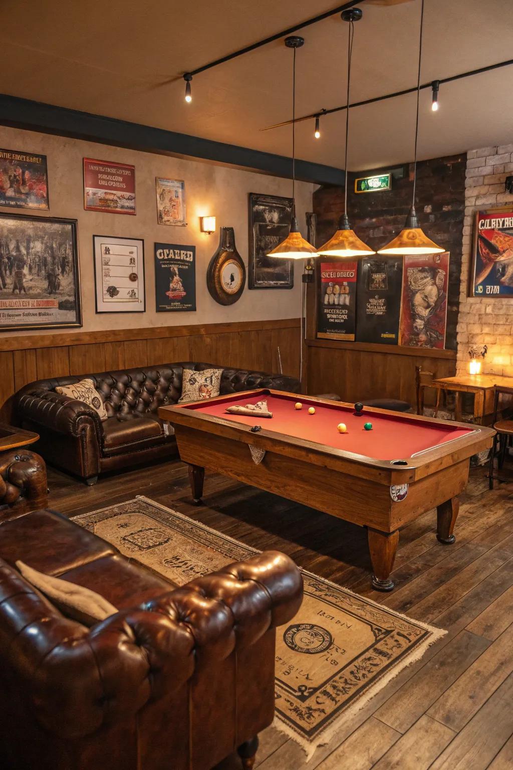 Vintage vibes that bring a touch of nostalgia to your game room.