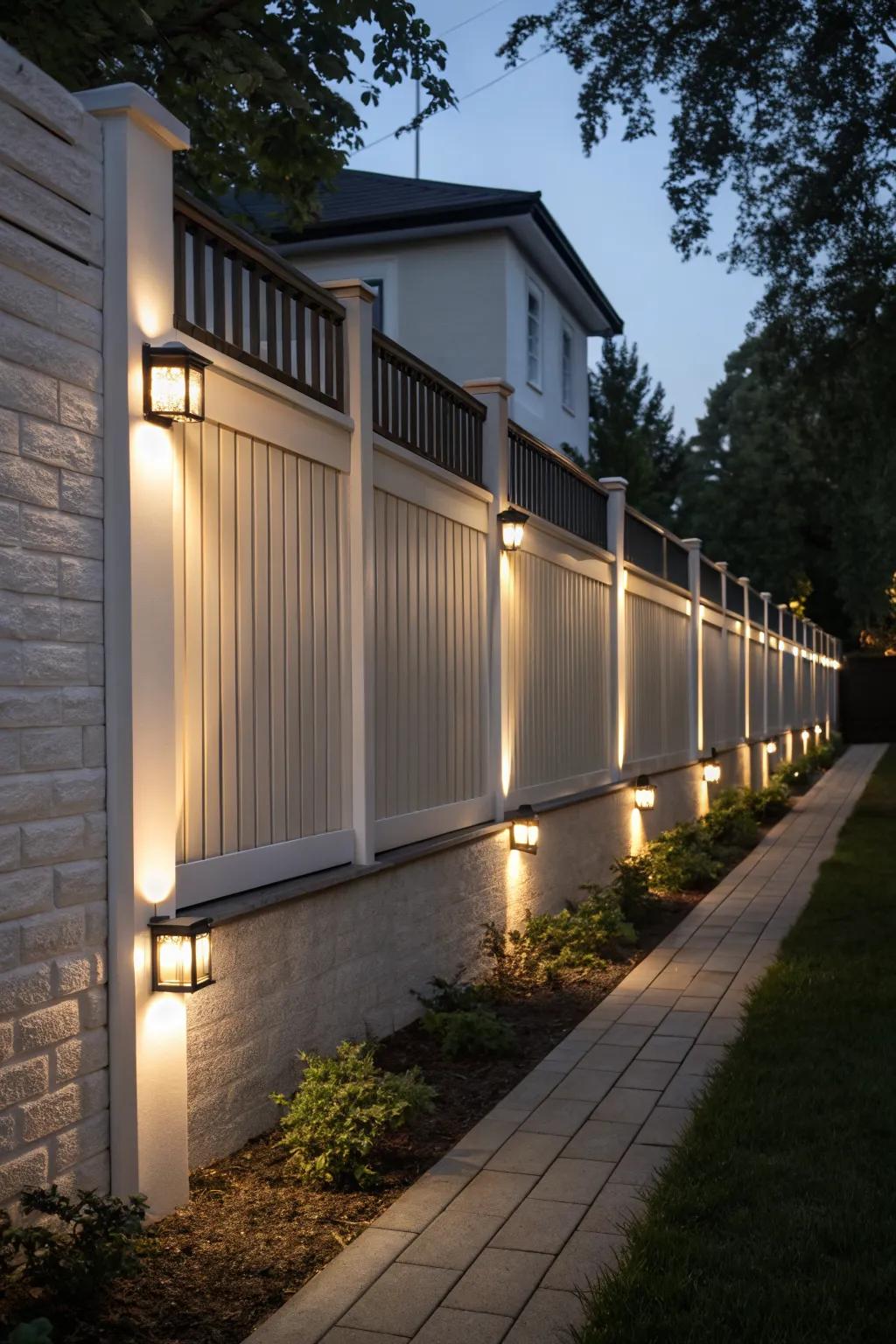 Up/down lights add a sophisticated architectural touch to your garden.