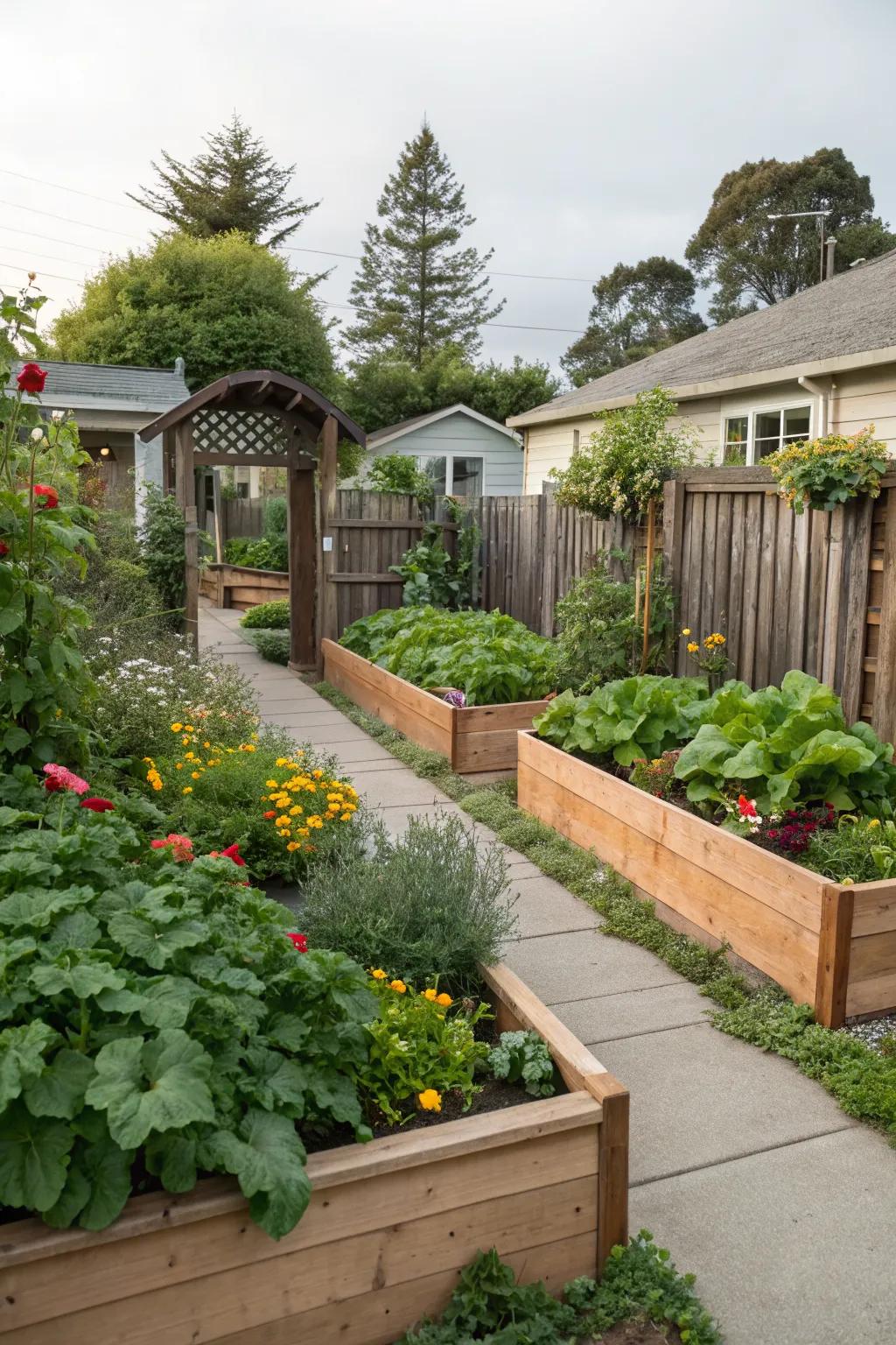 Waist-high beds offer comfort and ease for gardeners.