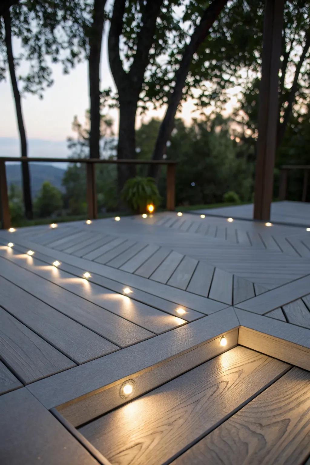 Add a contemporary edge with geometric light arrangements.