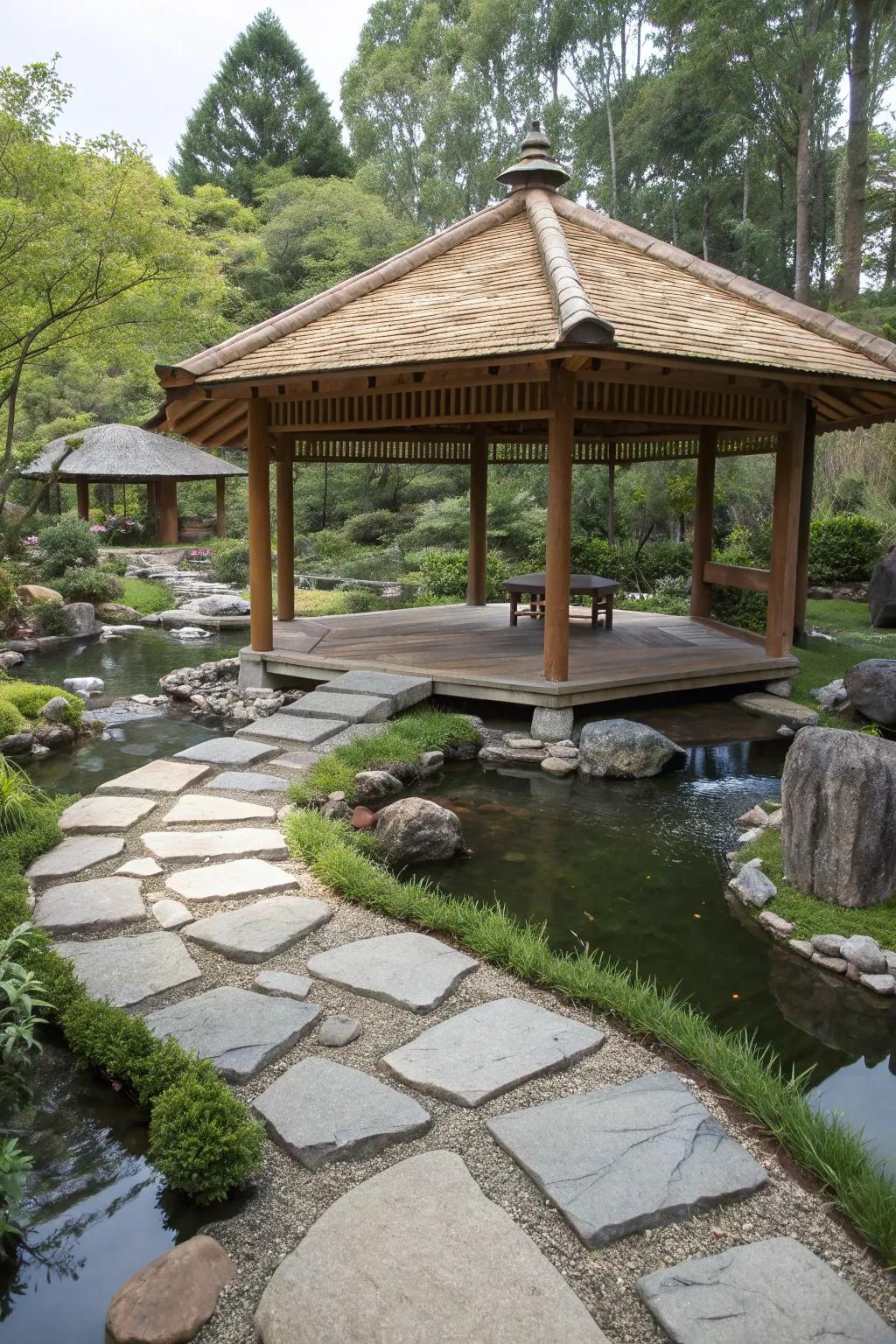 Bamboo roofs offer an exotic and eco-friendly alternative.