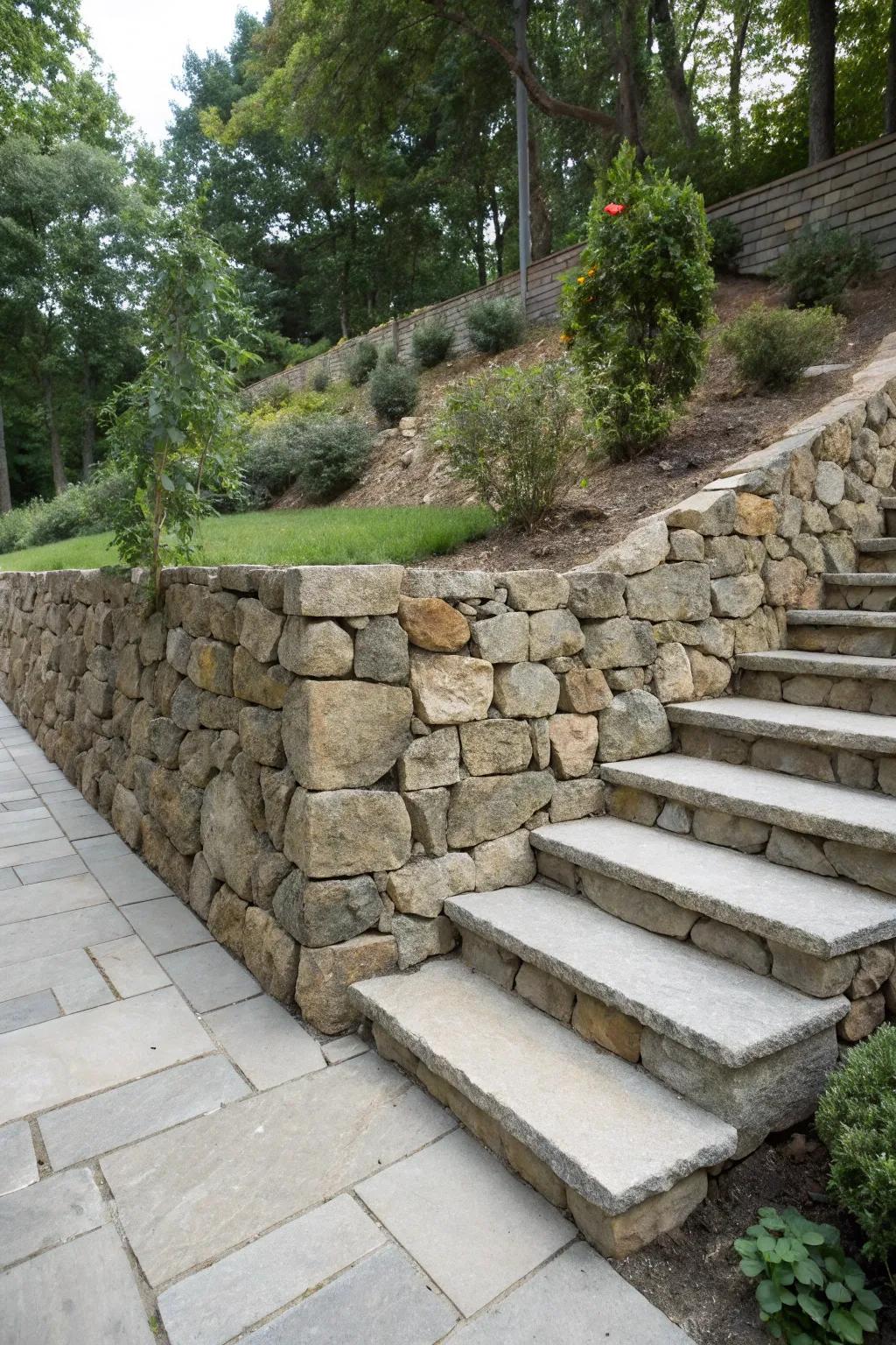 Irregular stones for a distinct style.