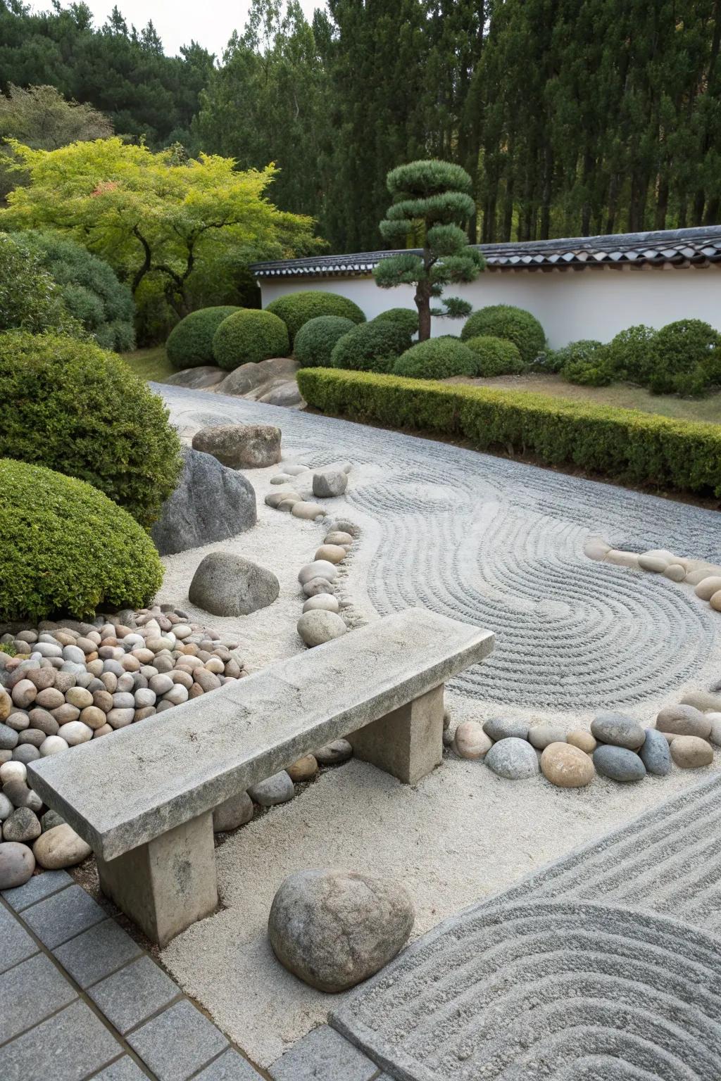 Create a tranquil escape with a river rock Zen garden.