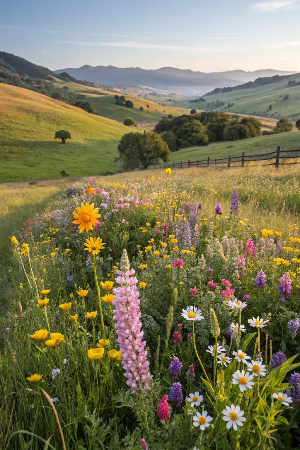Wildflower meadows bring natural beauty and support biodiversity.