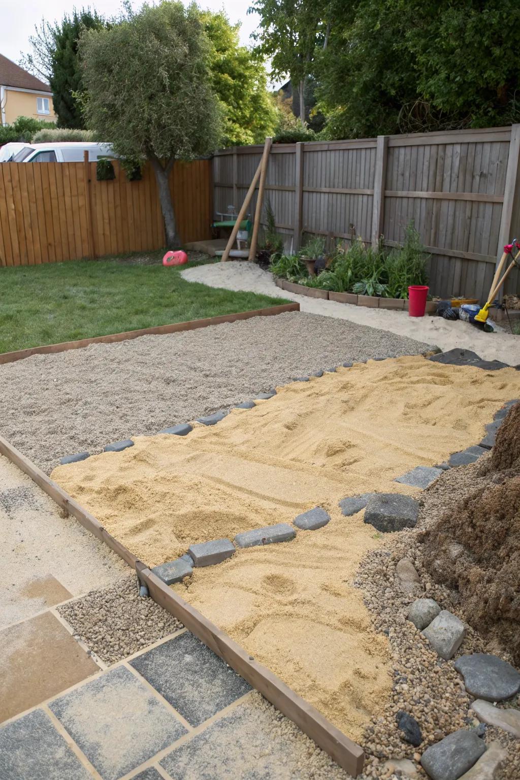 Engage your senses with a multi-textured sandscape.