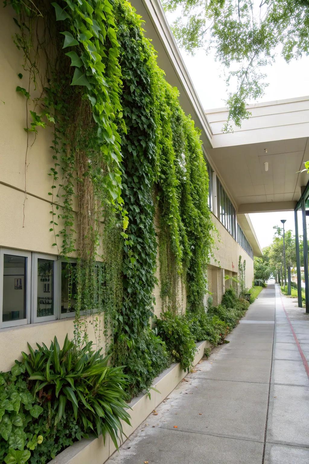 Vertical gardens transforming walls into living art pieces.