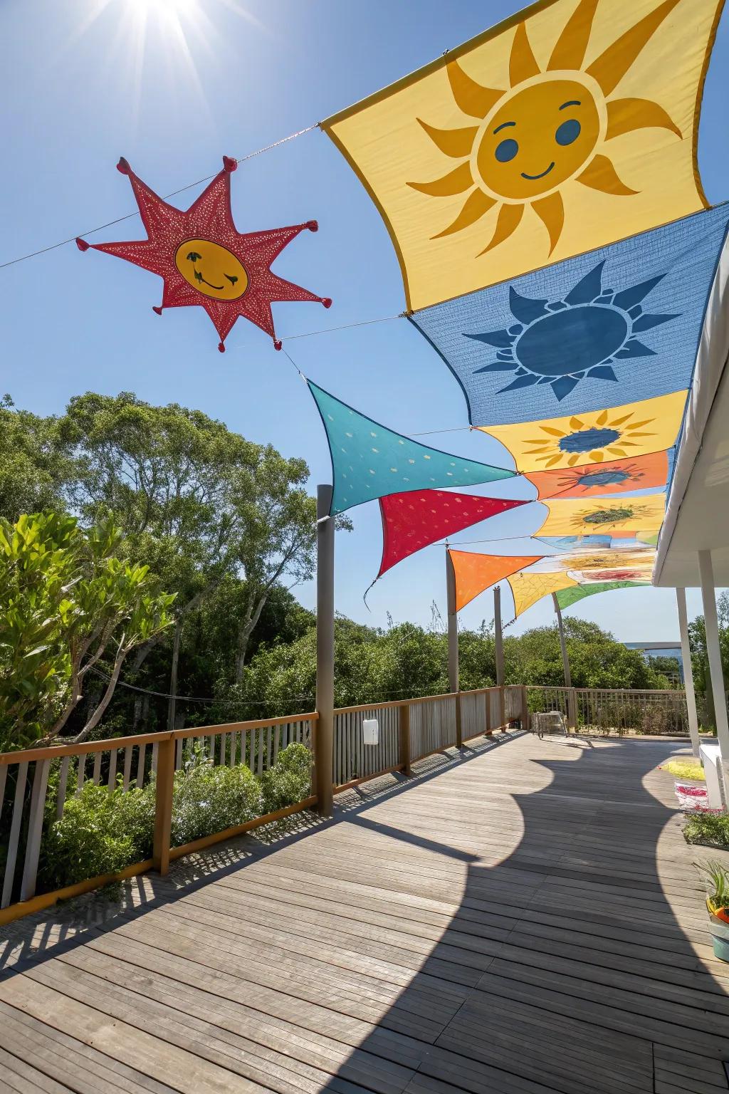 Sun sails add a modern and stylish touch to your deck.