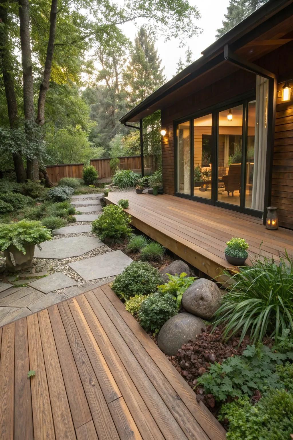 Eco-friendly materials offer sustainable beauty for your side deck.