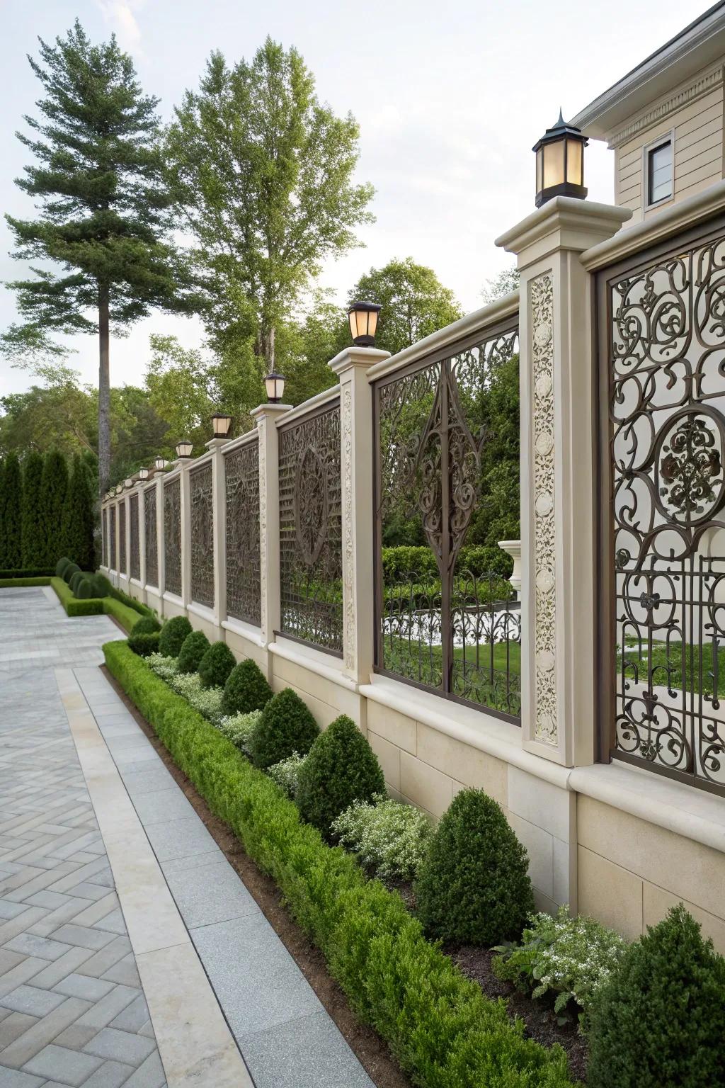 Decorative metal screens bring elegance to your fence.