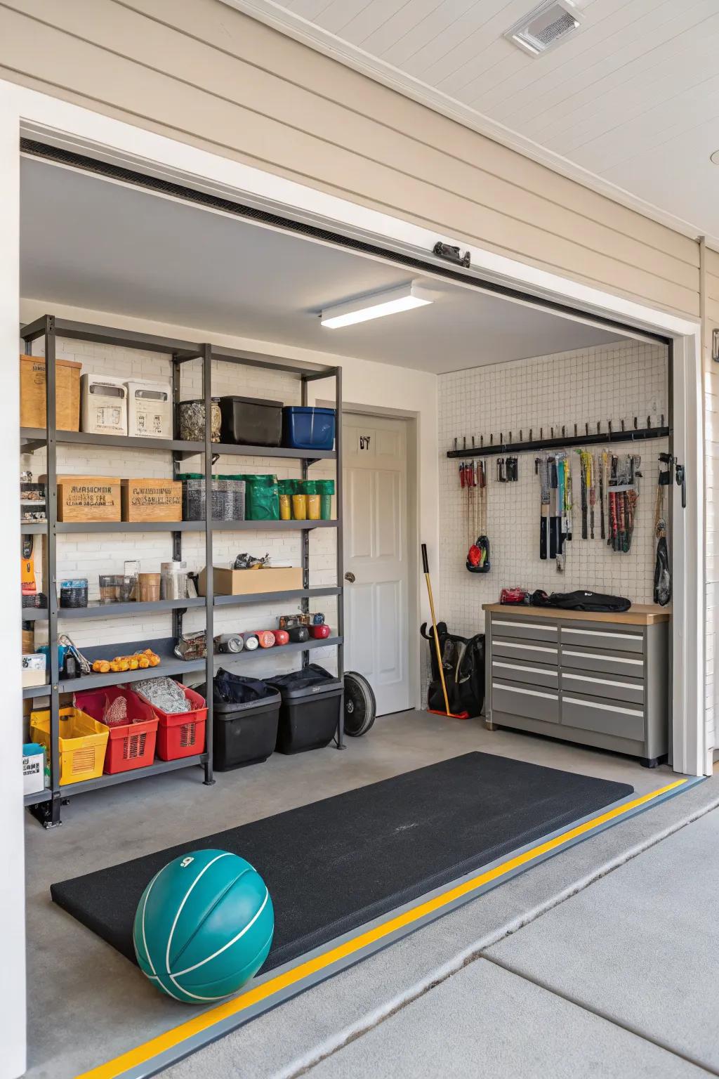 Activity zones keep your garage organized and purposeful.