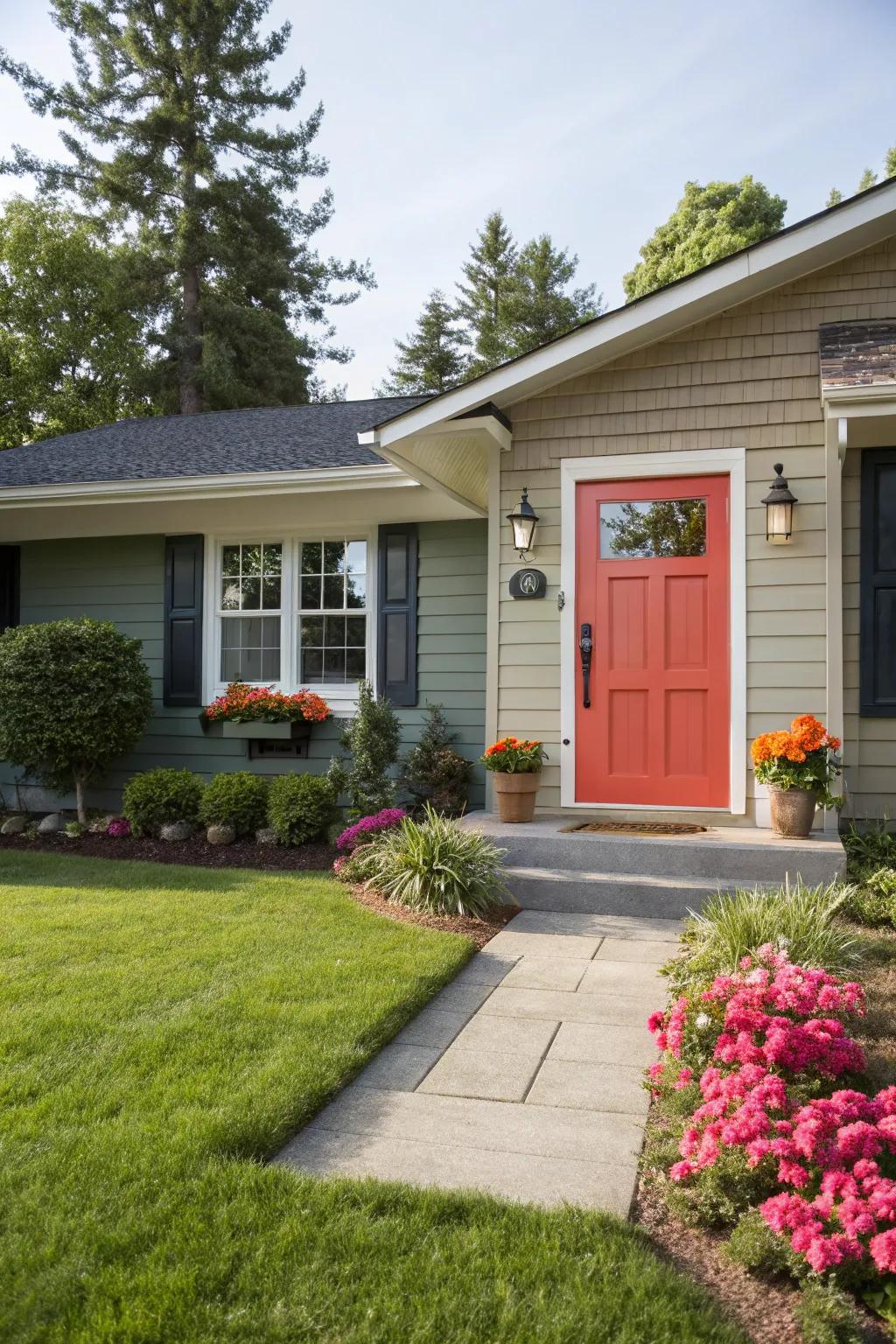 Bold accent door making a statement