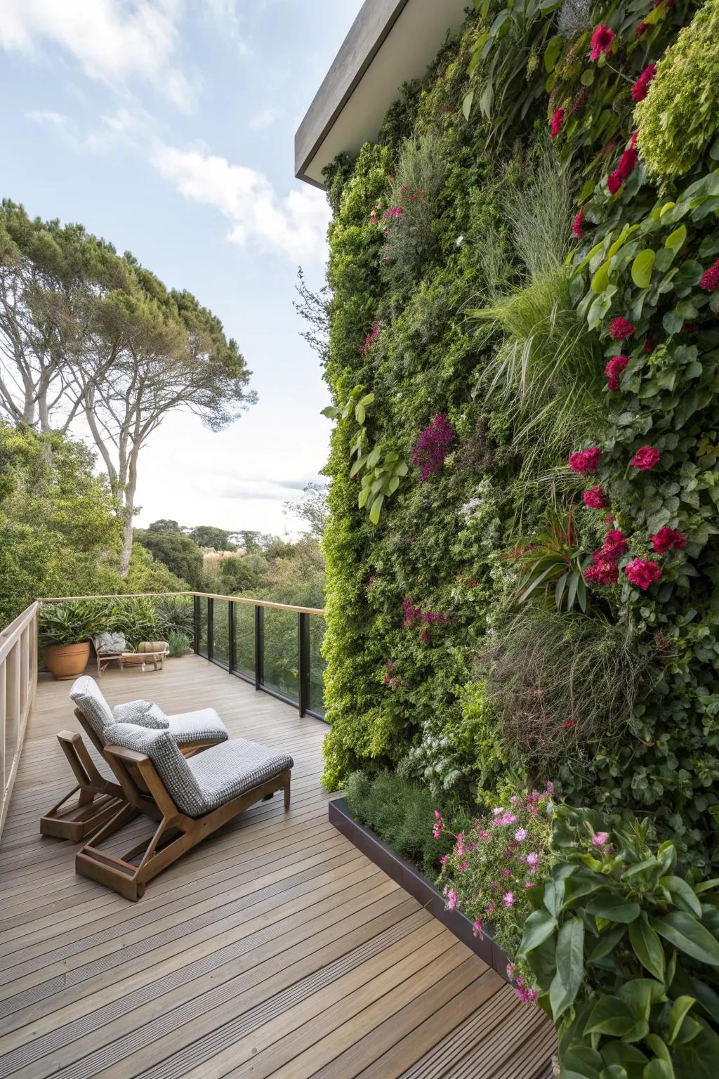 Vertical gardens are perfect for adding greenery to small spaces.