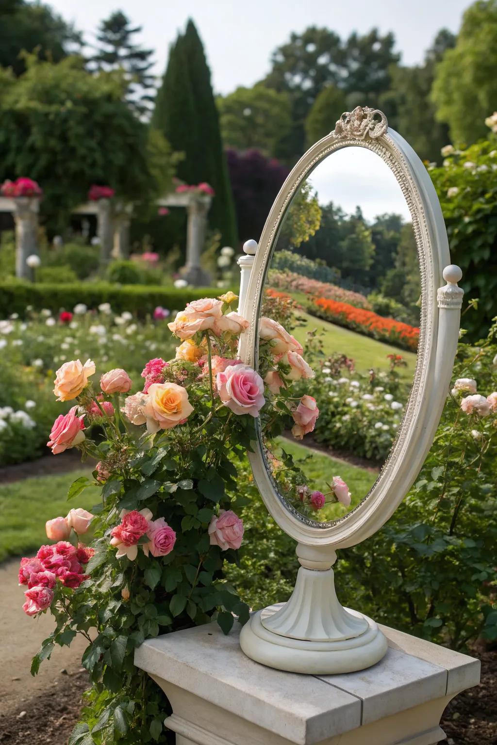 Reflective surfaces create an illusion of space and amplify beauty.