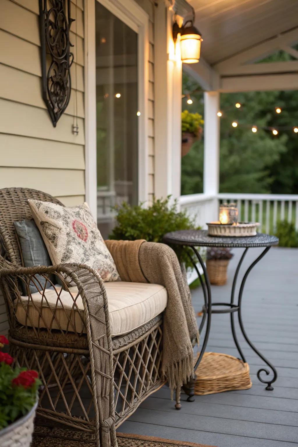 Create depth with a mix of textures.