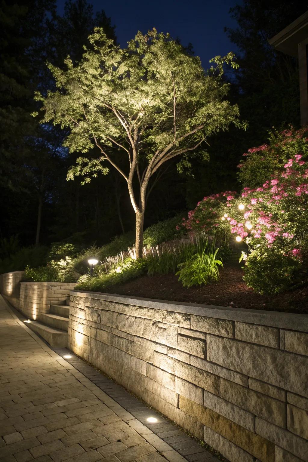 Spotlighting features adds focus and interest.