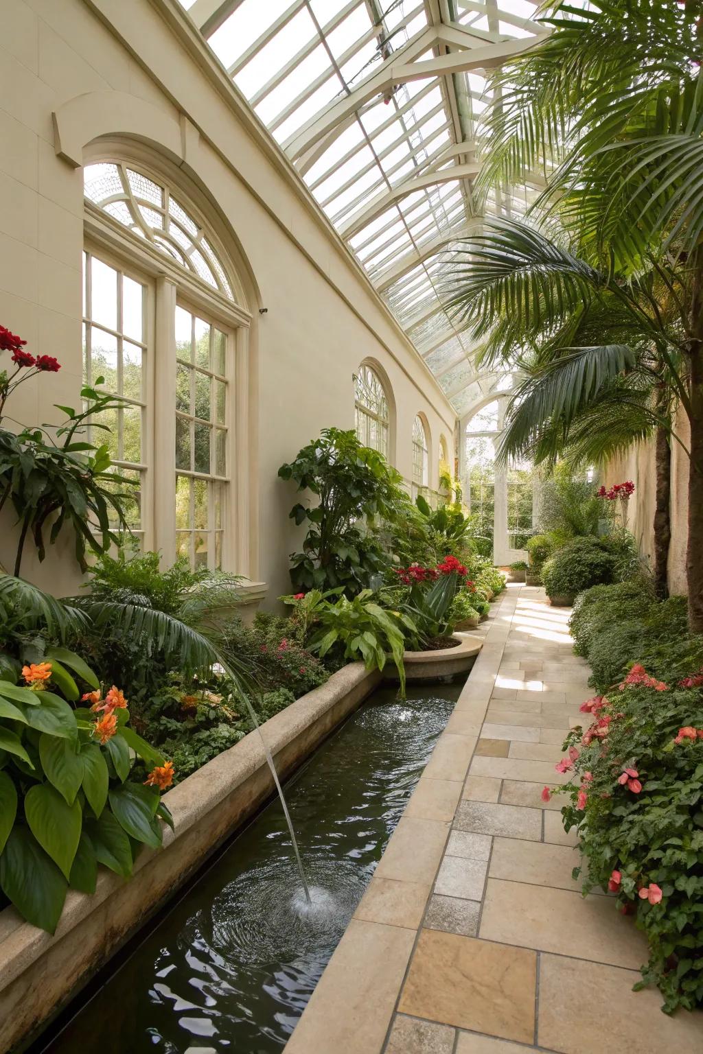 A water feature that brings tranquility indoors.