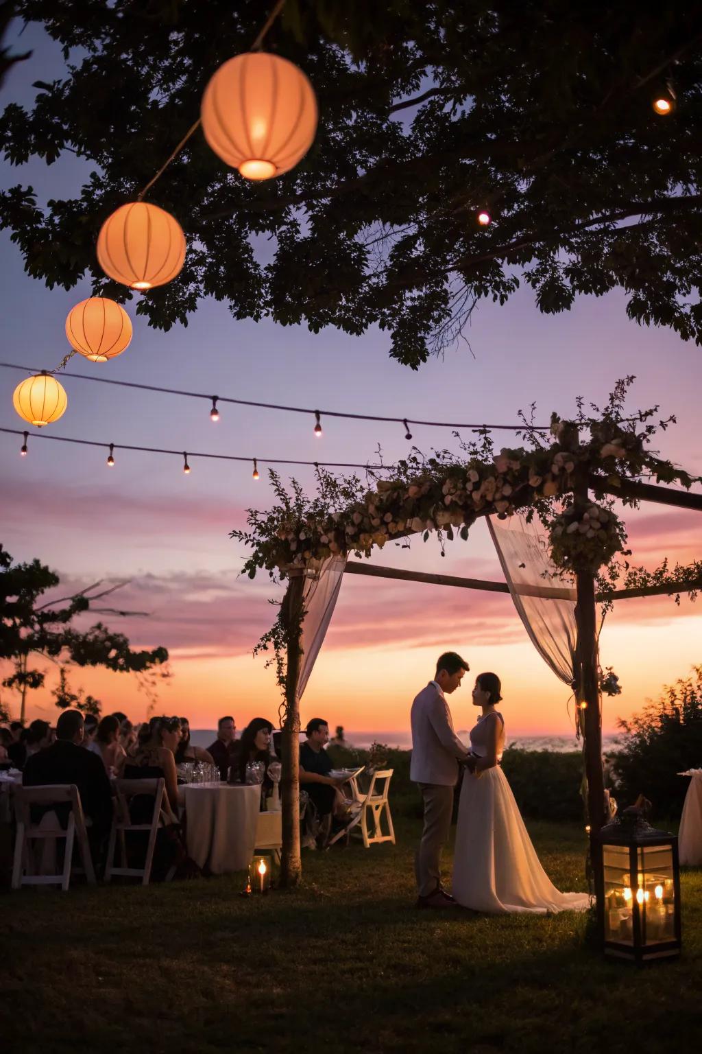 Cozy lighting with quirky lanterns.