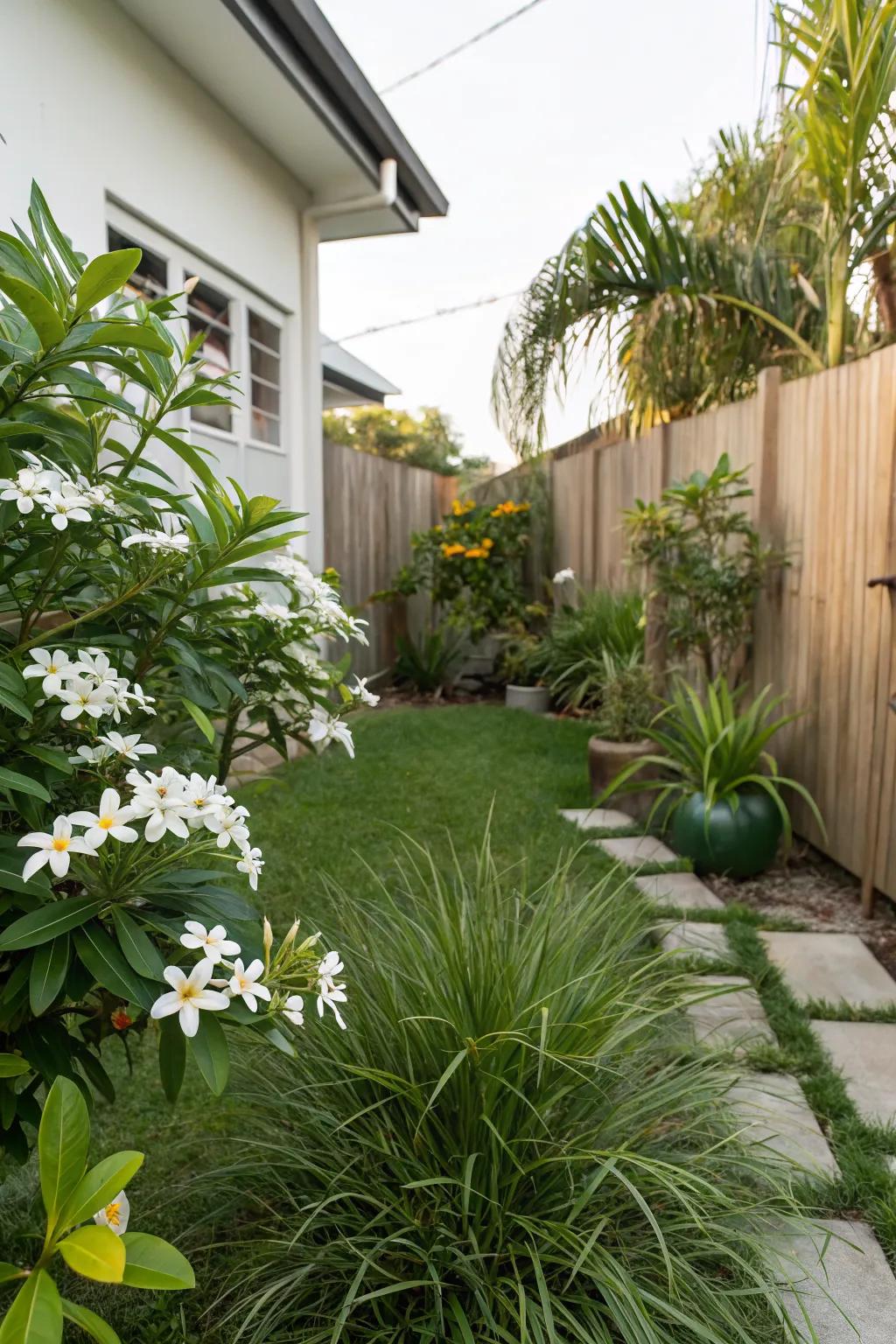Fragrant plants and textures create a multi-sensory experience.
