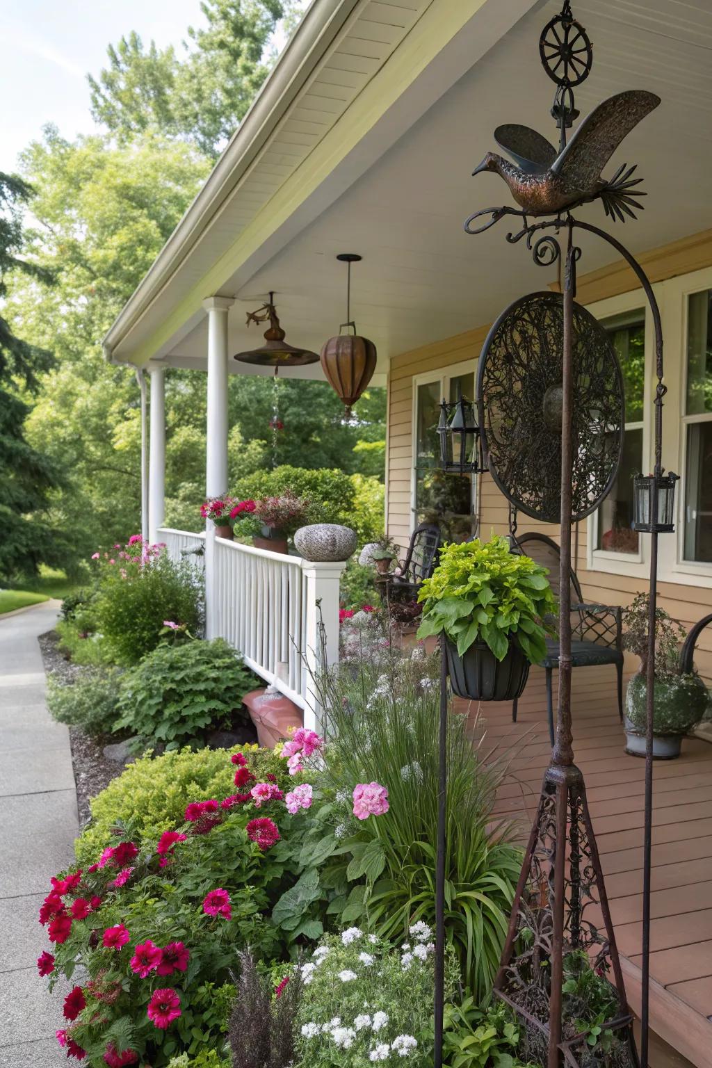 Outdoor art adds personality to your porch.
