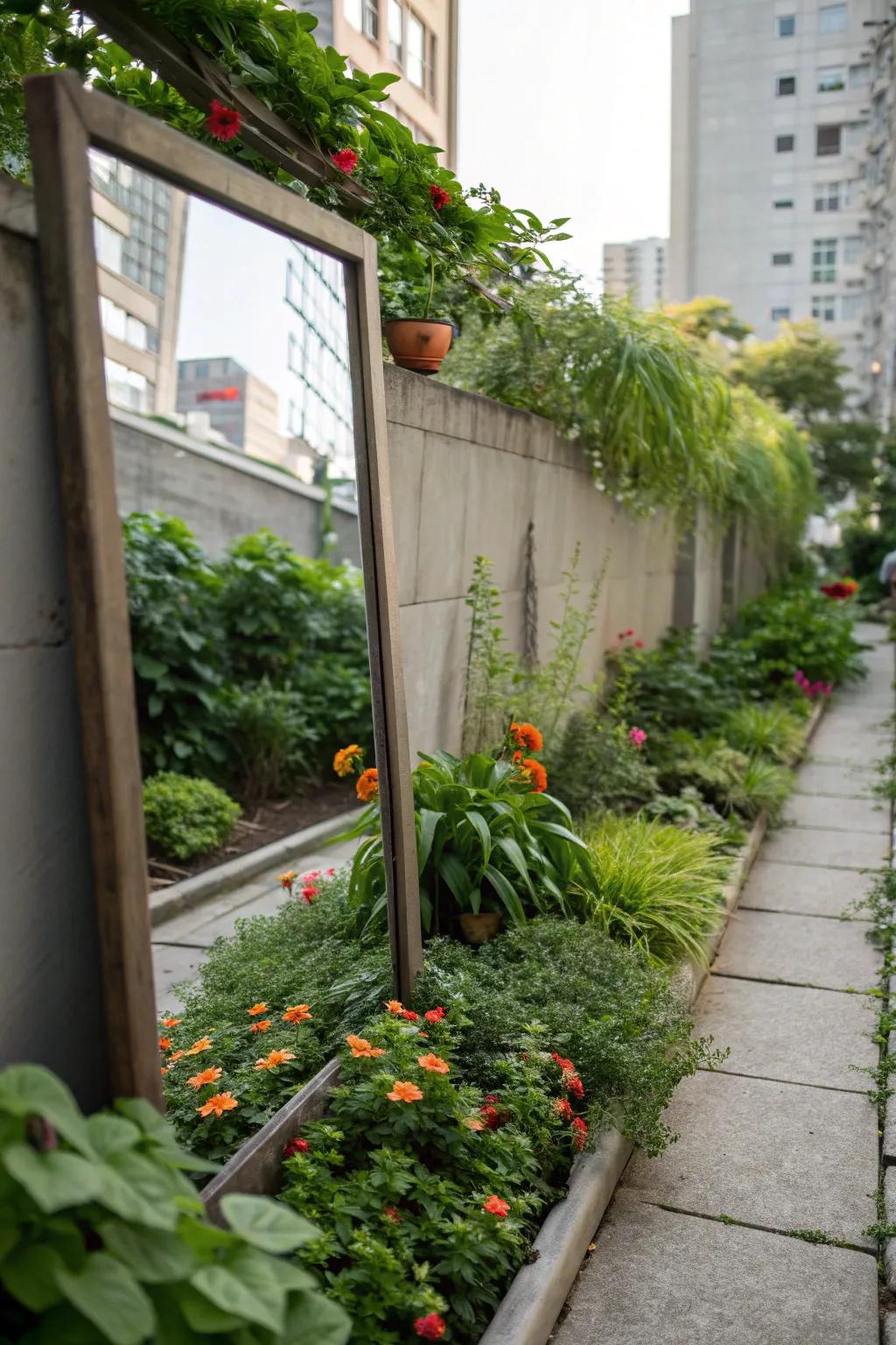 Reflective surfaces can enhance the perception of space.