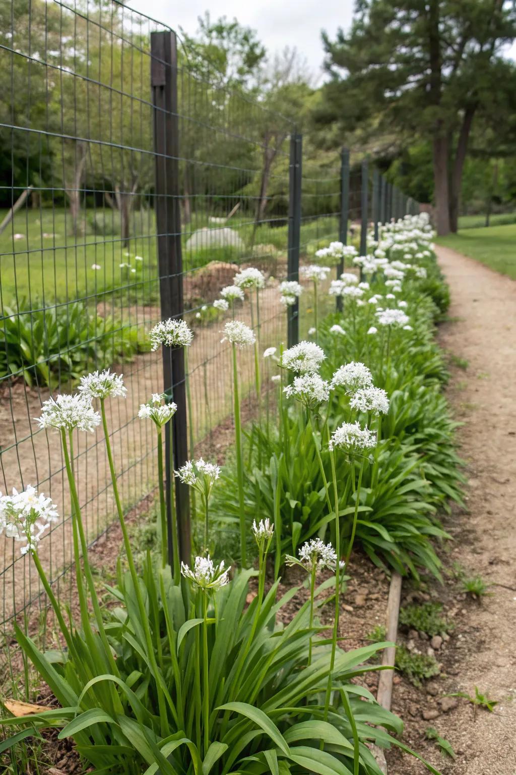 Enjoy deer-resistant beauty with society garlic in your garden.
