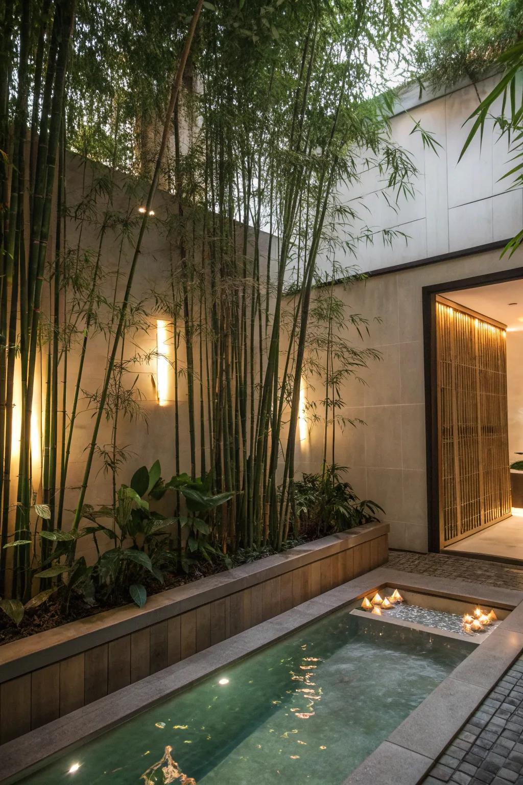 Bamboo adds an exotic, Zen-like atmosphere to your spa.