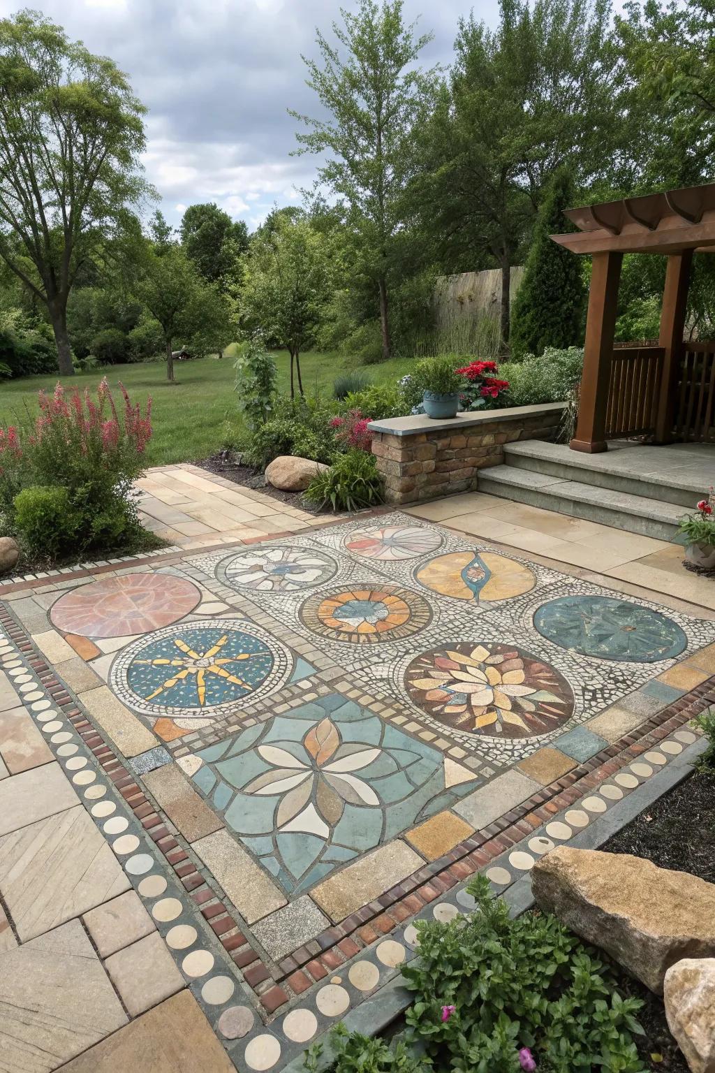 Artistic stonework adds flair and personal expression to your patio.