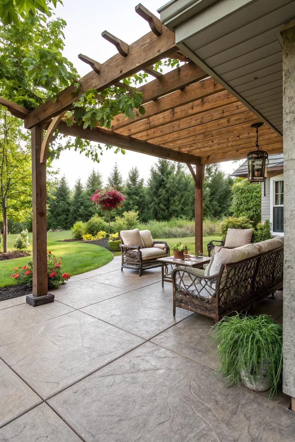Enjoy your porch in any weather with a covered design.