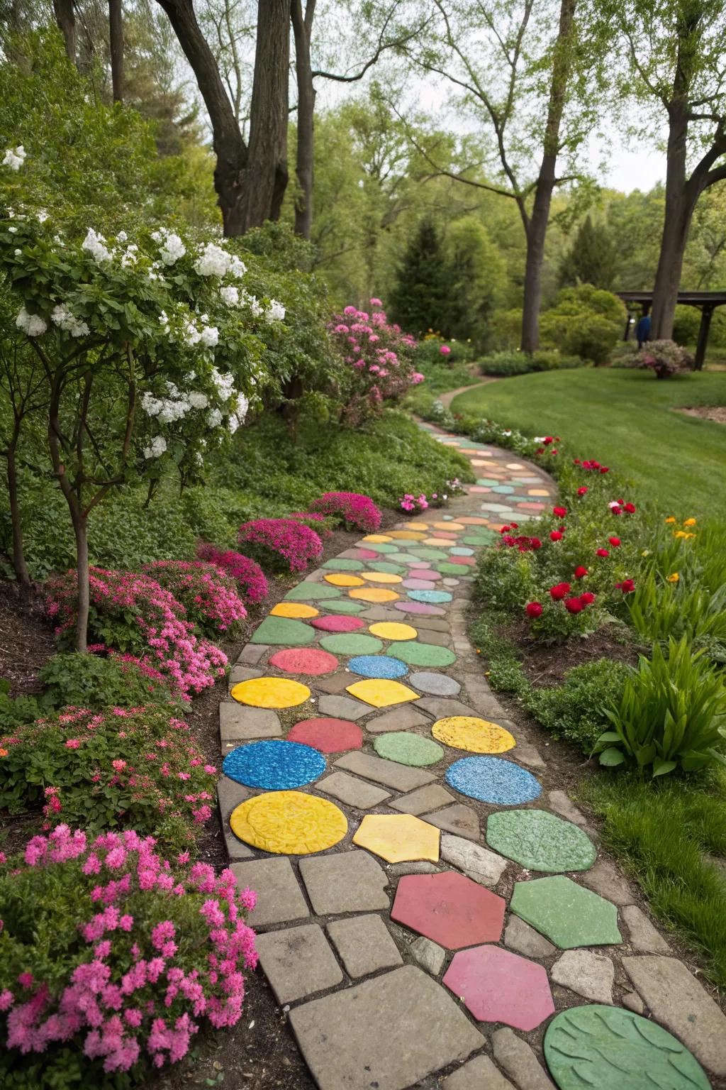 Mosaic patterns add an artistic touch.